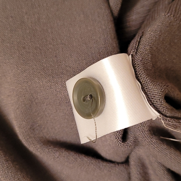 Olive color button up cardigan - Picture 4 of 10